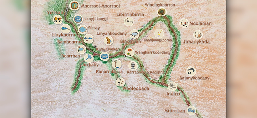 Map of Indigenous Country in the Western Australia's Kimberley region